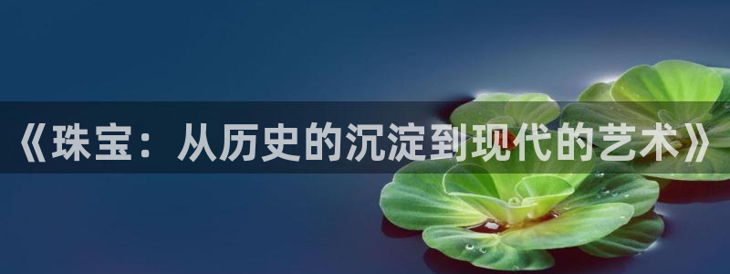 新宝5唯一：《珠宝：从历史的沉淀到现代的艺术》