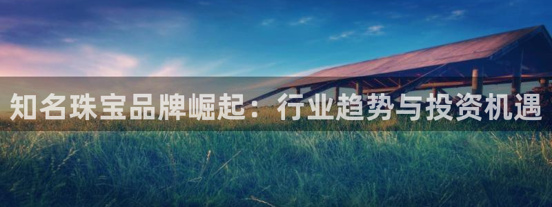 新宝5平台注册：知名珠宝品牌崛起：行业趋势与投资机遇