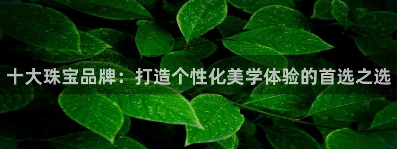 新宝5招商部：十大珠宝品牌：打造个性化美学体验的首选之选