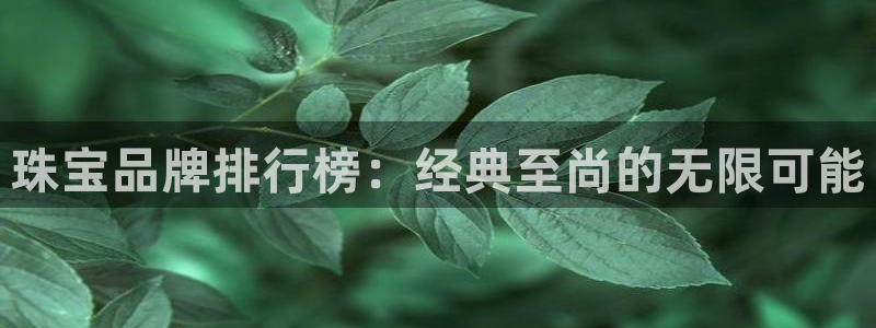 新宝5日：珠宝品牌排行榜：经典至尚的无限可能