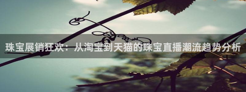 新宝5 注册：珠宝展销狂欢：从淘宝到天猫的珠宝直播潮流趋势分析